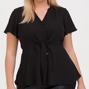 Torrid Georgette Peplum Top
